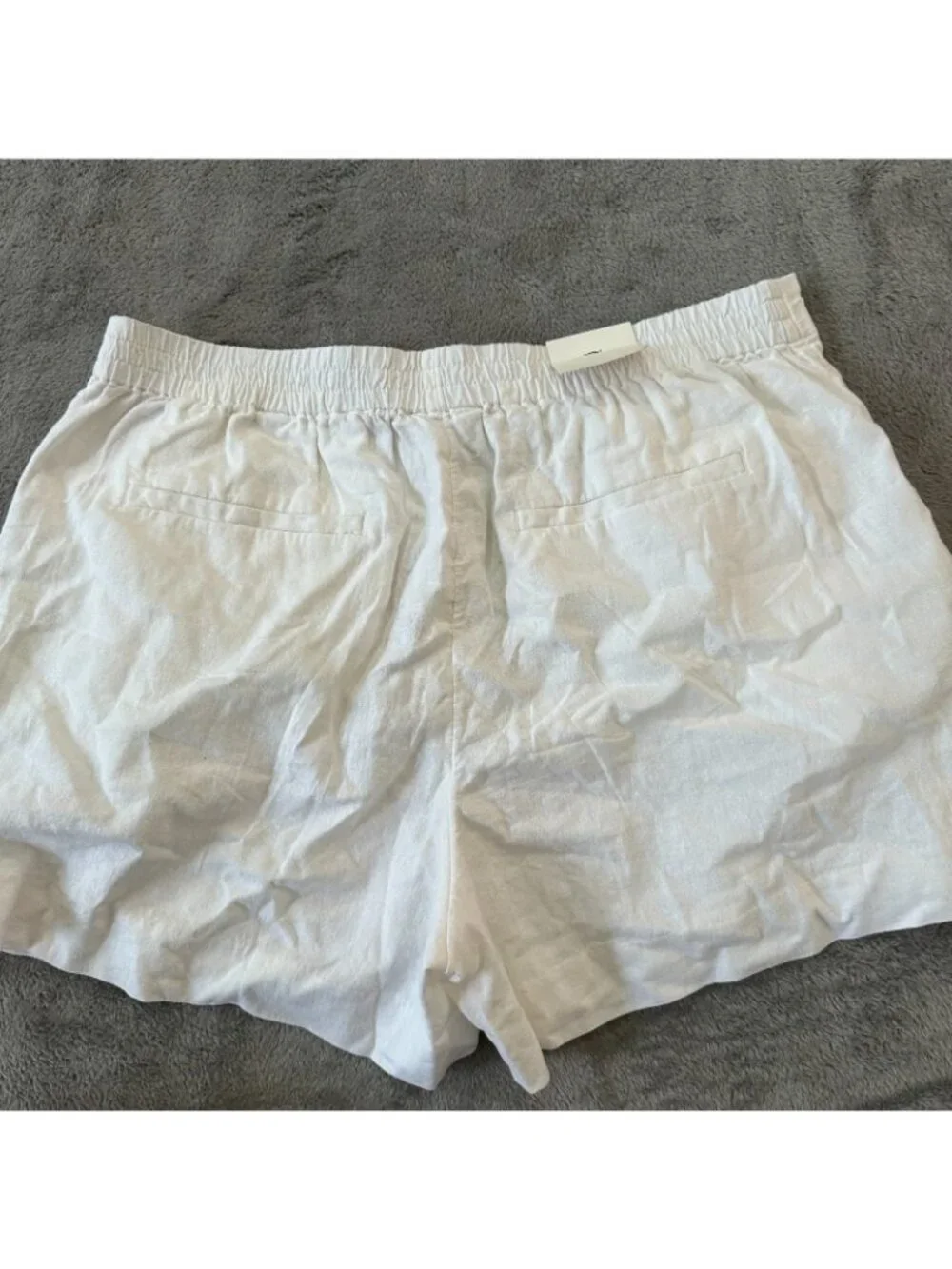 NWT Banana Republic Factory 2026 White Linen Blend Shorts Women's LARGE - Picture 8 of 8